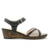 Damensandalen 5005p Kaffee+rosa perforiert