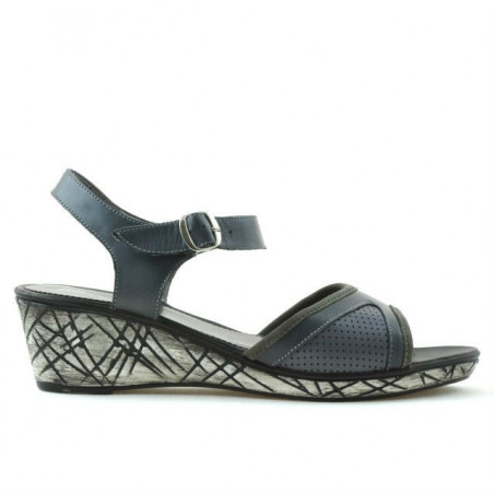 Damensandalen 5005m grau perforiert