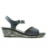 Damensandalen 5005m grau perforiert