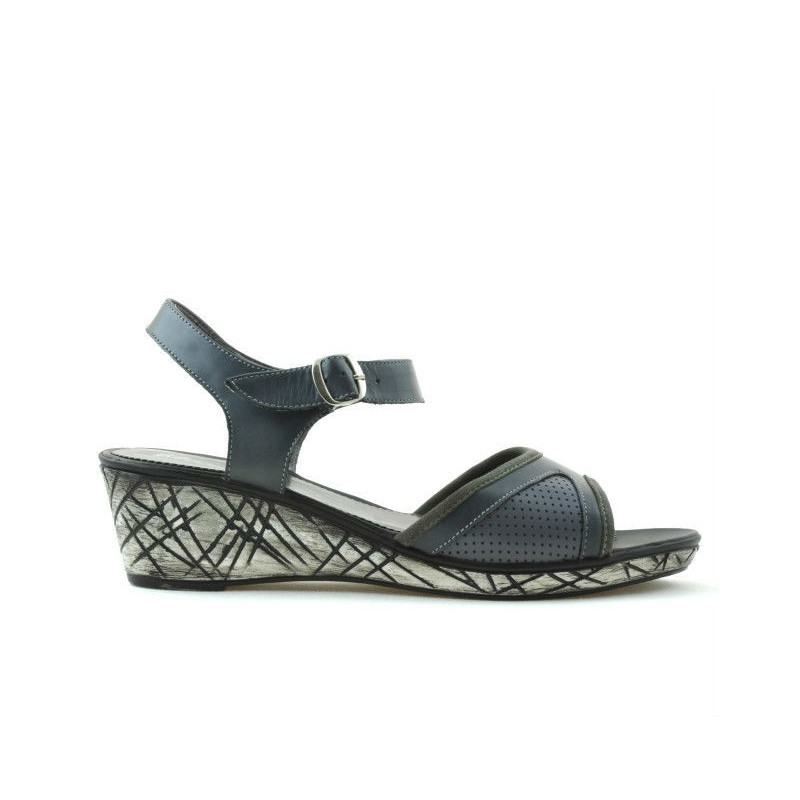 Damensandalen 5005m grau perforiert