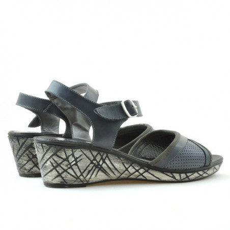 Damensandalen 5005m grau perforiert