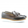Damen Casual-Schuhe 659 Lack Kaffee kombiniert