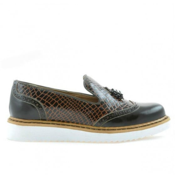 Damen Casual-Schuhe 659 Lack Kaffee kombiniert Damen Casual-Schuhe 659 Lack Kaffee kombiniert