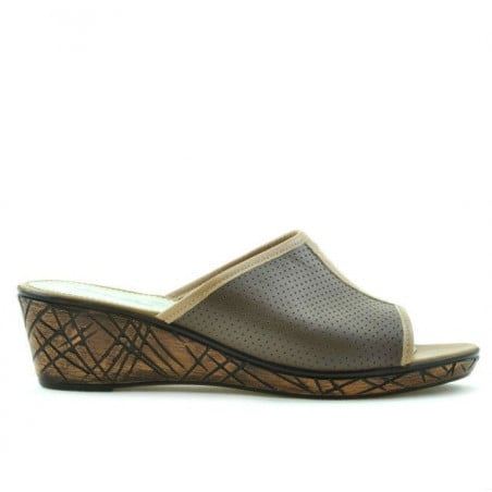 Damen Sandalen 5004m p kombinierter perforierter Cappuccino