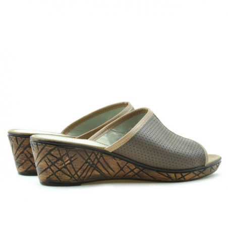 Damen Sandalen 5004m p kombinierter perforierter Cappuccino
