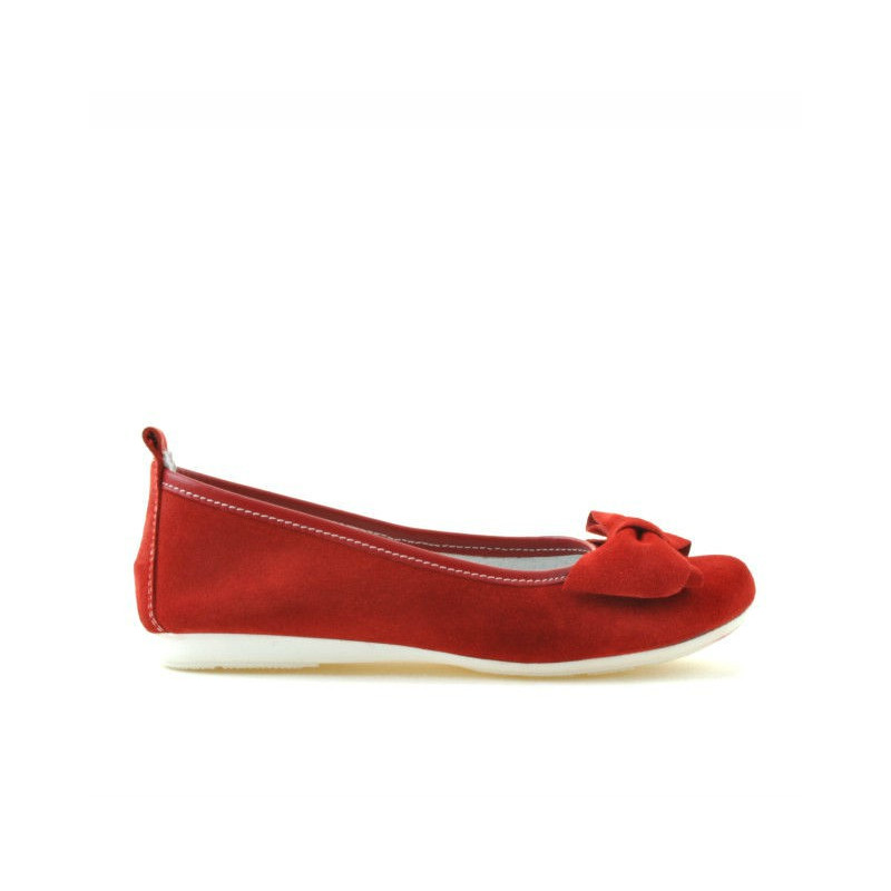 Kinderschuhe 141 rot Velours