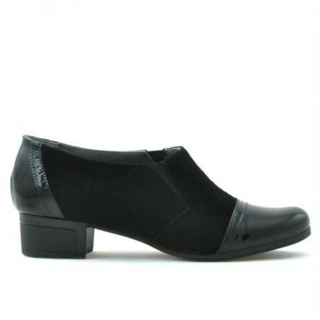Damen Freizeitschuhe 651 schwarzer Lack kombiniert