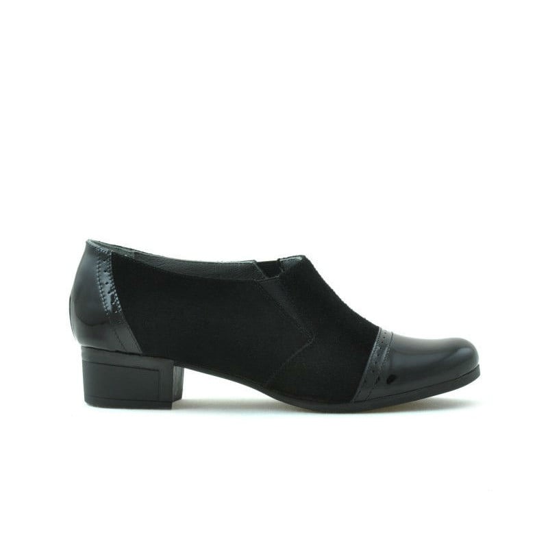 Damen Freizeitschuhe 651 schwarzer Lack kombiniert