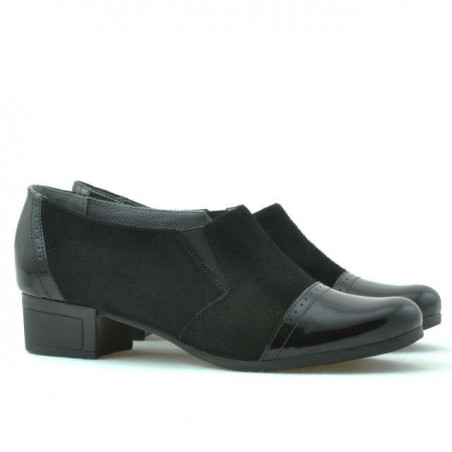 Damen Freizeitschuhe 651 schwarzer Lack kombiniert
