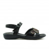 Kindersandalen 523 Lackschwarz+Bordeaux