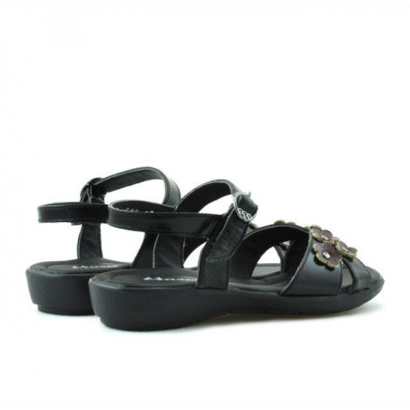 Kindersandalen 523 Lackschwarz+Bordeaux