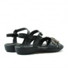 Kindersandalen 523 Lackschwarz+Bordeaux