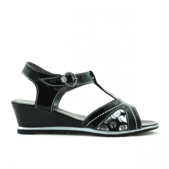 Kindersandalen 533 schwarz kombiniert Lack Kindersandalen 533 schwarz kombiniert Lack