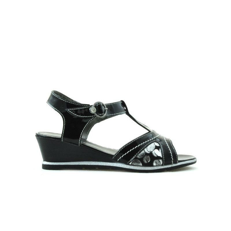 Kindersandalen 533 schwarz kombiniert Lack