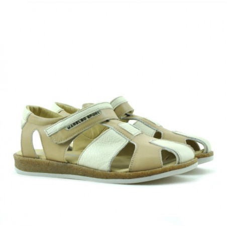 Kindersandalen 324 braun+beige