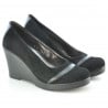 Damen Freizeitschuhe 647 schwarzes Veloursleder