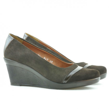 Damen-Casual-Schuhe 647 Kaffee Velours