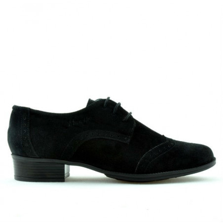 Damen Freizeitschuhe 691 schwarz Veloursleder