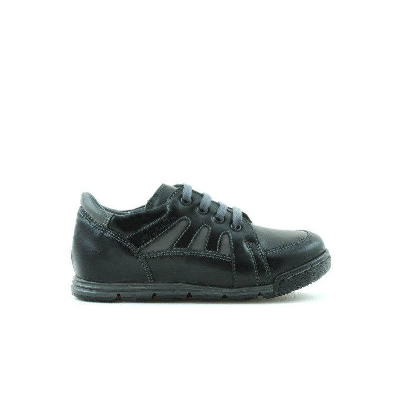 Kleinkinderschuhe 04c schwarz+grau