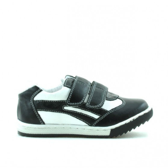 Kleinkinderschuhe 16c schwarz+weiß