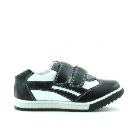 Kleinkinderschuhe 16c schwarz+weiß