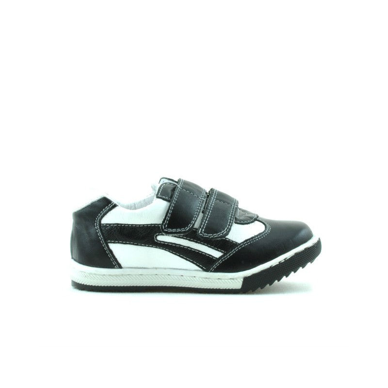 Kleinkinderschuhe 16c schwarz+weiß