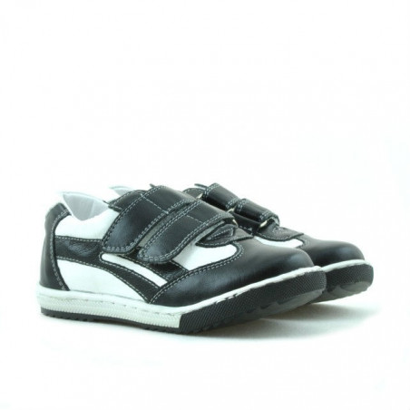 Kleinkinderschuhe 16c schwarz+weiß