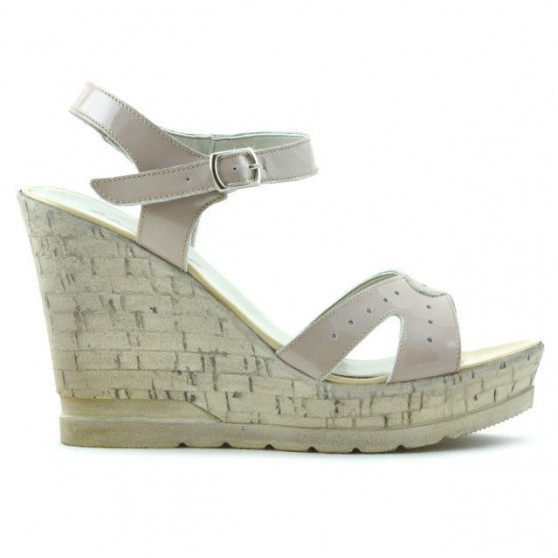 Damensandalen 5021 Nude-Lackleder Damensandalen 5021 Nude-Lackleder