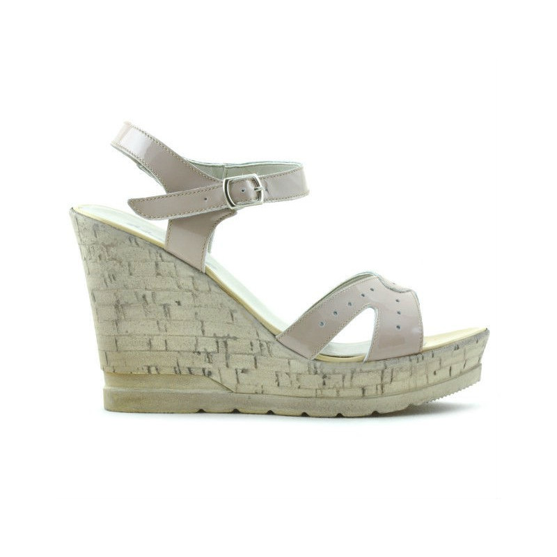 Damensandalen 5021 Nude-Lackleder