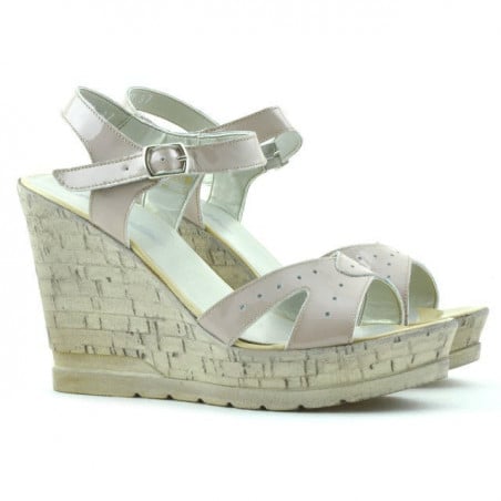 Damensandalen 5021 Nude-Lackleder