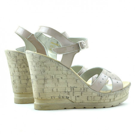 Damensandalen 5021 Nude-Lackleder
