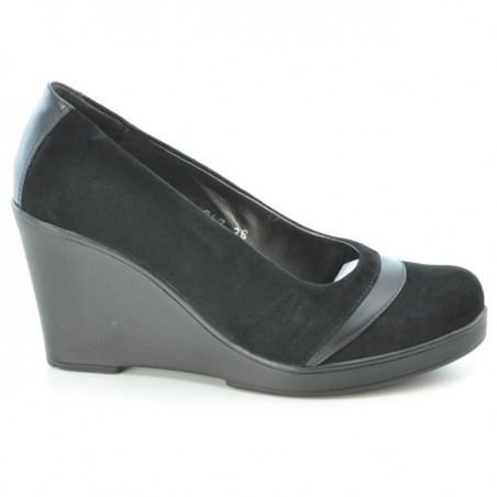 Damen Freizeitschuhe 647 schwarzes Veloursleder