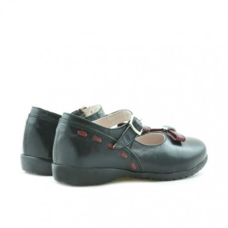 Kleine Kinderschuhe 12c schwarz+bordeaux