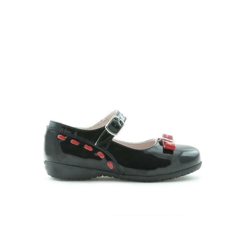 Kinderschuhe 12c Lack schwarz+rot