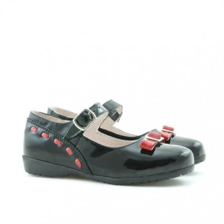 Kinderschuhe 12c Lack schwarz+rot