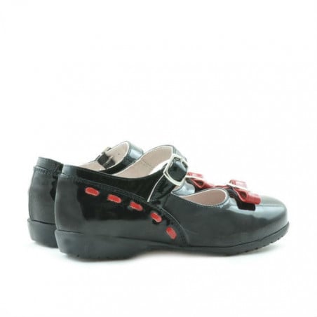 Kinderschuhe 12c Lack schwarz+rot