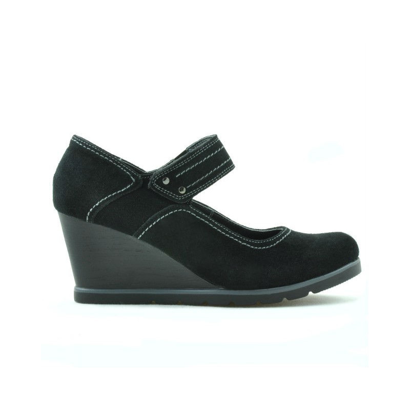 Damen Freizeitschuhe 199 schwarz Veloursleder