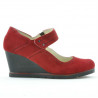 Damen Freizeitschuhe 199 rot Velours