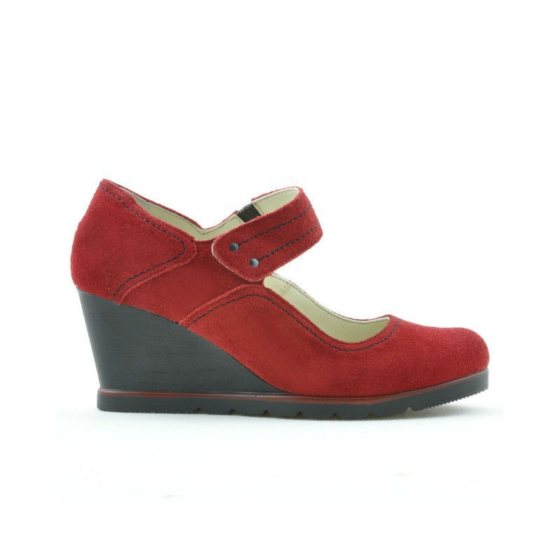 Damen Freizeitschuhe 199 rot Velours