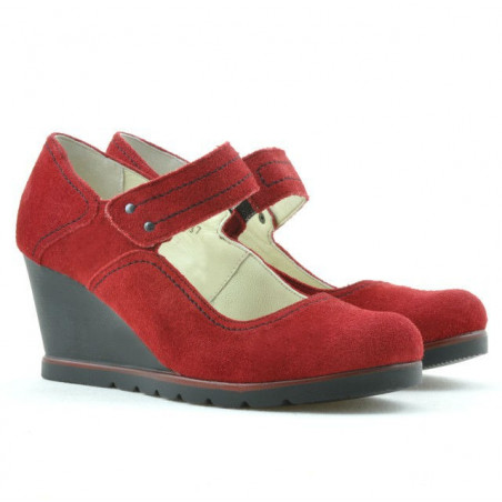 Damen Freizeitschuhe 199 rot Velours