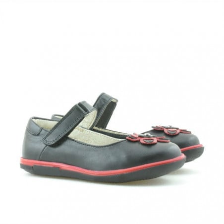 Kleinkinderschuhe 06c schwarz + rot