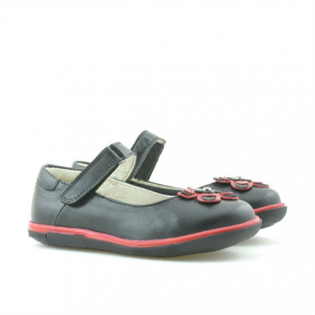 Kleinkinderschuhe 06c schwarz + rot