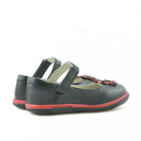 Kleinkinderschuhe 06c schwarz + rot