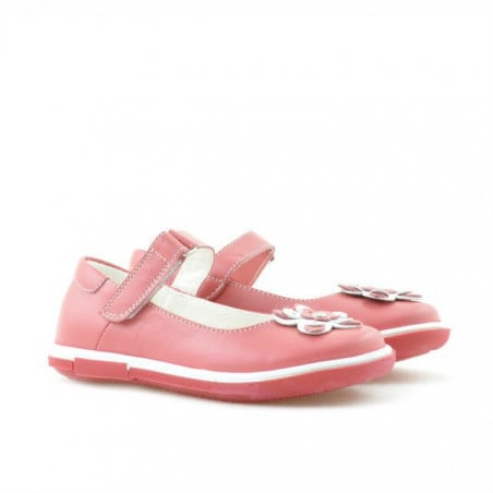 Kleinkindschuhe 06c korallenrot+weiß