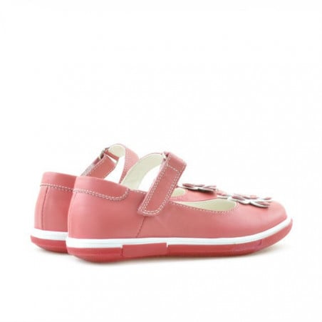 Kleinkindschuhe 06c korallenrot+weiß