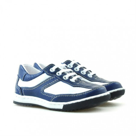 Kleinkinderschuhe 15c Indigo+Weiß