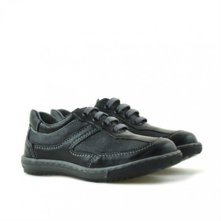 Kinderschuhe 15c schwarz+grau