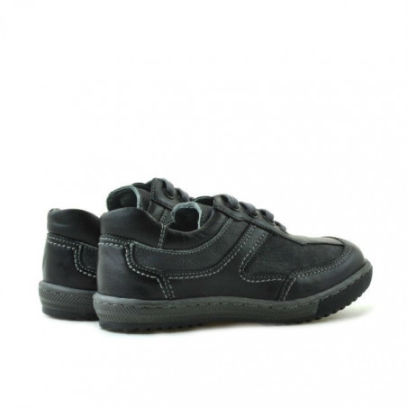 Kinderschuhe 15c schwarz+grau