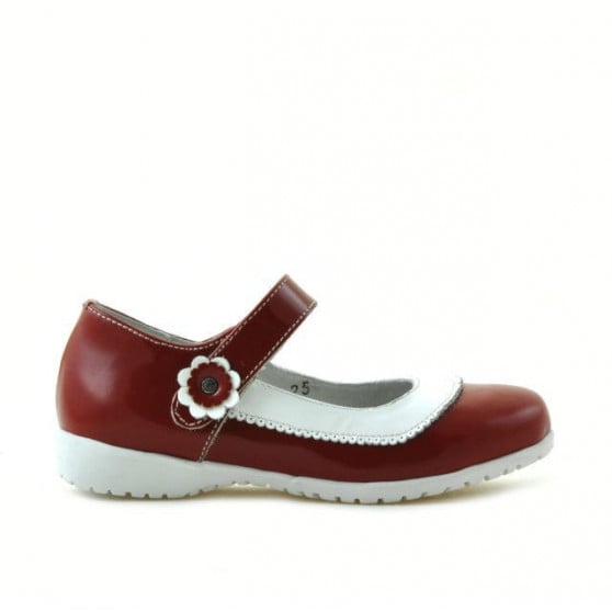 Kleinkinderschuhe 19c Lackrot+Weiß Kleinkinderschuhe 19c Lackrot+Weiß