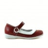 Kleinkinderschuhe 19c Lackrot+Weiß